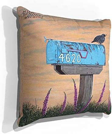 Kalifornijska prepelica u Spokaneu, jastuk za bacanje kauča od umjetne antilope od crteža i