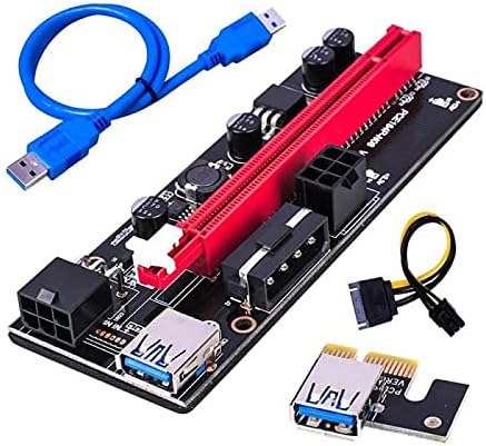 Konektori PCI-e PCIe RISER VER009 Express 1x 4x 8x 16x Extender PCI E USB Riser GPU Dual 6pin