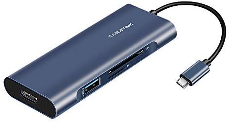 Cabletime USB C Hub Hdmi Adapter, 7 U 1 Tip C Hub na Hdmi 4k, 3 USB 3.0 porta,100W power Delivery,