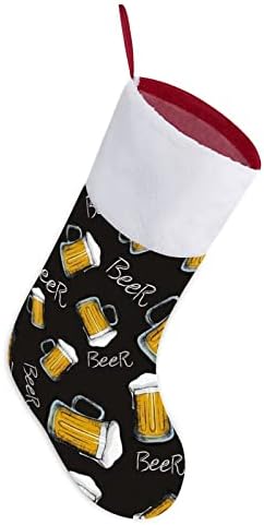 Pivo piće Sveti Patricks smiješna božićna čarapa sa kratkim plišanim manžetnim čarapama za kamin za sječenje
