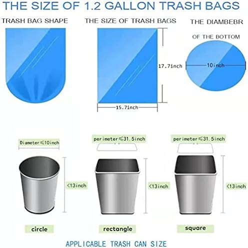 N / C 1.2 galonske vreće za smeće, 150 brojeva malene kante za smeće za kupaonicu ili dnevnu sobu, mornarsku