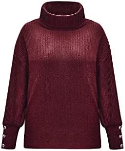 Dukseri za žene Ženske prevelike džempere Ugodno pletene osnovne duksere povremene pulover jeseni