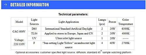 CGOLDENWALL Evropa standardni ormar za podudaranje boja kutija za procjenu boja 4 izvori svjetlosti: D65 TL84