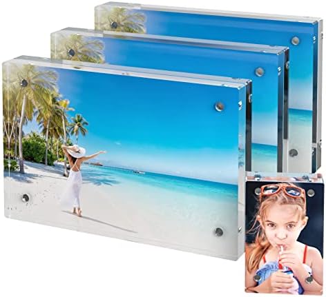 6 X4 inča akrilni okviri za slike - desktop okviri za fotografije bez okvira sa magnetnom dvostranom
