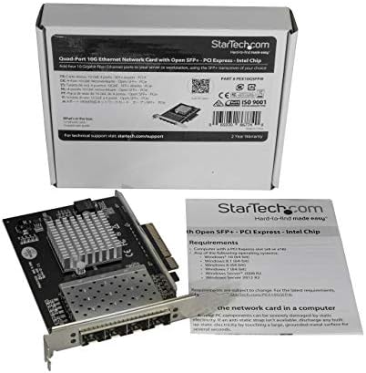 StarTech.com Quad Port 10G SFP+ mrežna kartica-Intel XL710 Open SFP+ konvergentni Adapter - PCIe 10
