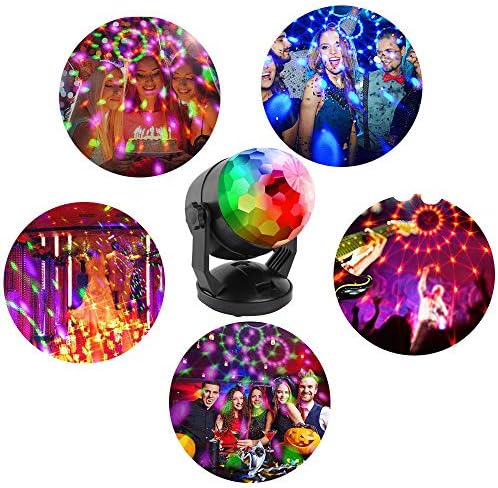 Mini zvuk aktivirana svjetla za zabave na baterije / USB prijenosni RGB Disco Ball Light Dj