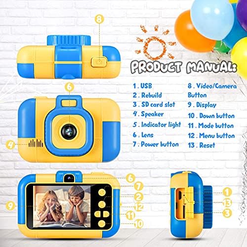 Dječija kamera, 2,4 inča 1080p digitalna kamera sa dvostrukim objektivom za djecu rođendanski