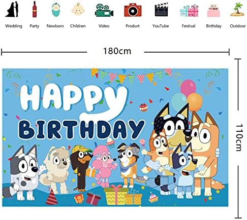 Sretan rođendan pozadina za dekoracije za pseće zabave, Sretan rođendan fotografija Backgroud za plave