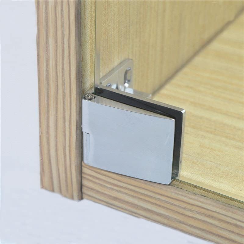 2pcs staklena vrata za šarke za šarku cink legura tuš šarka staklena vrata za 3-5 mm hardver za staklene