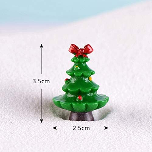 Dekoracija miniture Cabilock 7pcs Minijaturna božićna stablo Mini božićne figurice Minijaturni božićni