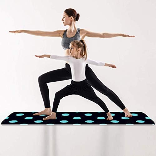 Siebzeh Plava Crna Polka Dot Premium Thick Yoga Mat Eco Friendly Rubber Health & amp; fitnes non Slip Mat