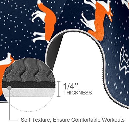 Siebzeh Foxes Snow Premium Thick Yoga Mat Eco Friendly Rubber Health & amp; fitnes non Slip Mat za sve