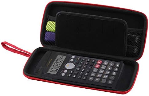 Navitech crveni grafički grafički kalkulator / pokrov sa kućištem za skladištenje kompatibilan je sa Casio