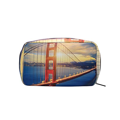 UNITESY Sunset Golden Gate Bridge Torbe za šminku Prijenosna torba Kozmetika Torba za kozmetički organizator
