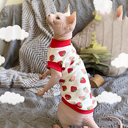Sphynx mačka ljetna odjeća za mačke samo uzorak pamučne majice Meki prozračni pulover prsluk sa majicama