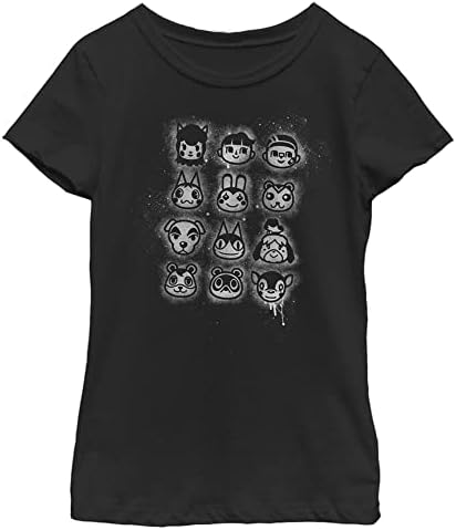 Nintendo Little, Big Villager Stencil Djevojke Kratki Rukav Tee Shirt