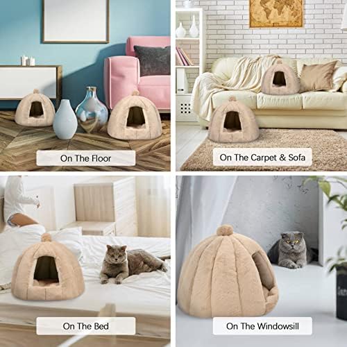 ROZKITCH kuće za mačke za zatvorene mačke, mekani krevet za mačke kućni šator pećina sa uklonjivim