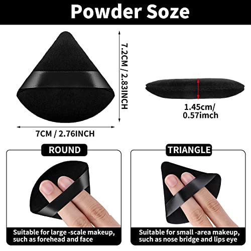 WLLHYF Triangle Powder Puffs face Extral meka postavka puder za šminkanje Puff za puder u prahu velur kozmetički