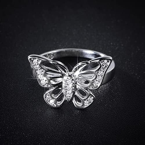 Kreativna žena cirkon narukvica za životinje Leptir nakit prsten za vjenčanje prsten modna princeza zaručnička