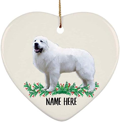 Funny Great Pyrenees bijeli personalizirani poklon imena za poklone za pseće mame 2023 ukrasi za božićnu