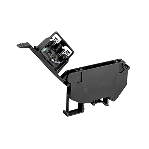 Meccanixity DIN držač osigurača za montažu na šinu terminalni blokovi Crni UK5 LED24V paket od 5