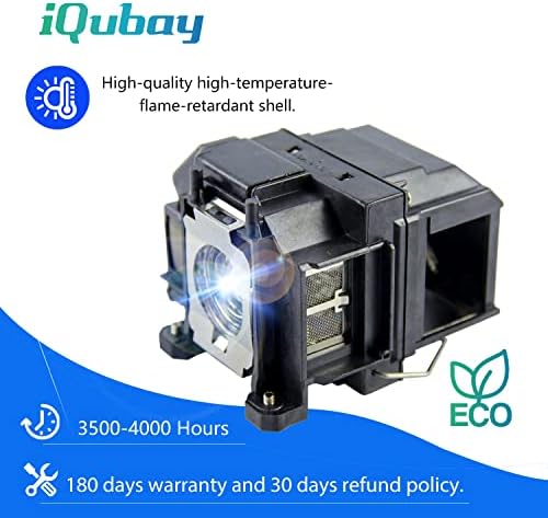Iqubay ELPLP67 V13H010L67 Zamjenska žarulja žarulja za Epson PowerLite Home Cinema 500 707 710HD 750HD EX5210