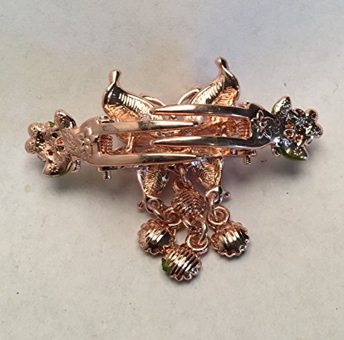 Oslikana metalna kosa od leptira Lijepa modna bareta sa šljokicama i nakitanim visećima