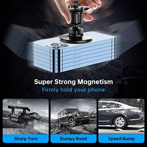 Meifigno magnetni nosač za prtljažni otvor za iPhone 14/13/12 [Snažna snaga] [Nadopljena klip zraka] Montiranje