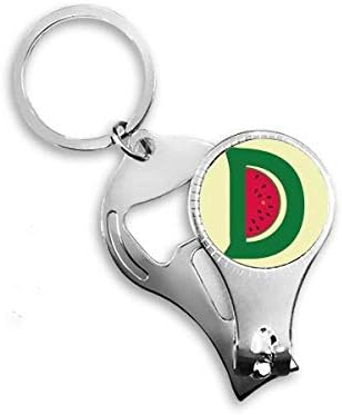 D Abeceda Watermelon Voće Slatko uzorak Nail Nipper prsten za ključeve ključeva Clipper
