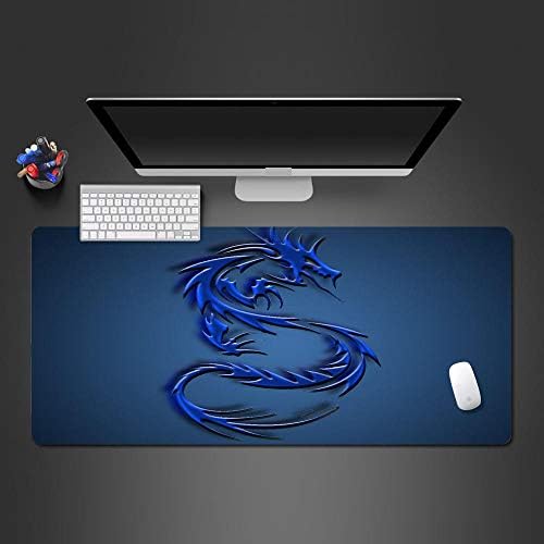 PKUOUFG BLUE CARTOON Sažetak Dragon Gaming Mouse Tablica Veliki igrač za miša Proširena desk prostirke sa gumenom