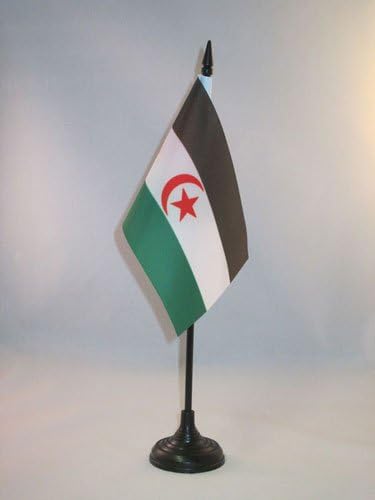 AZ Flag Western Sahara Stolna zastava 4 '' x 6 '' - Sahrawi - Zastava zapad zapadnih saharana 15 x 10 cm -