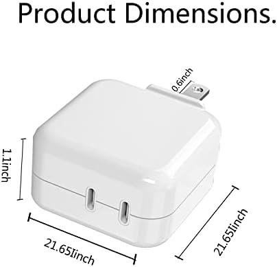 iPhone Fast Charger [MFi Certified] 35W Dual USB C punjač Apple Adapter za struju sklopivi Apple blok za punjenje