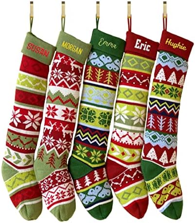 Teamore Custom Božićna čarapa Personalizirana božićna čarapa s imenom Custom Name Shaketing Viseći Xmas Čarape