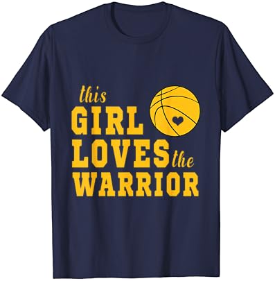 Ova djevojka voli majicu za košarku Warriors