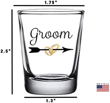 Rogue River Tactical Groom Shot Glass Set Poklon Za Muža Ženu Mladenci Vjenčanje Poklon Novost