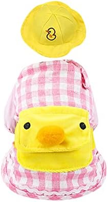 Odjeća za kućne ljubimce za mačke mala žuta patka crtani ruksak za pse T-Shirt odjeća meka