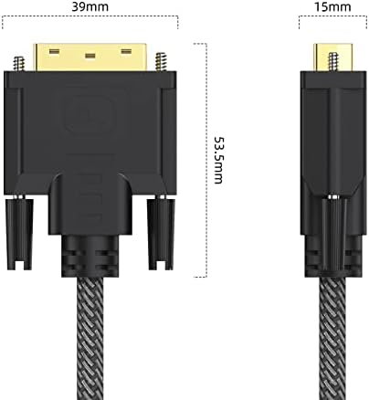Uooi DVI kabl 6FT, DVI-D do DVI-D – M/M digitalni kabl sa dvostrukom zaštitom sa dva Feritna jezgra i pet