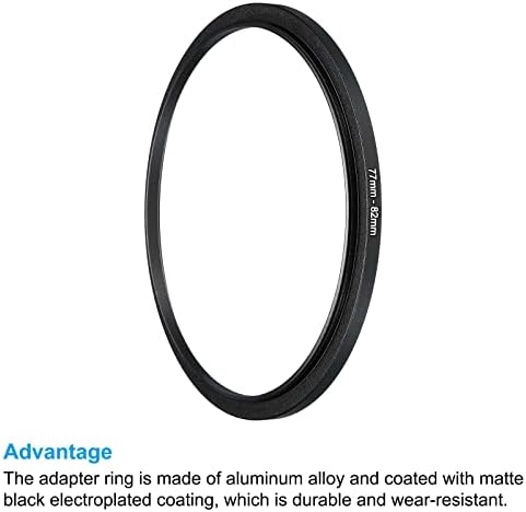 PATIKIL 77mm-82mm metalni prsten, leće za filtriranje fotoaparata Alapter za adapter adapter za adapter