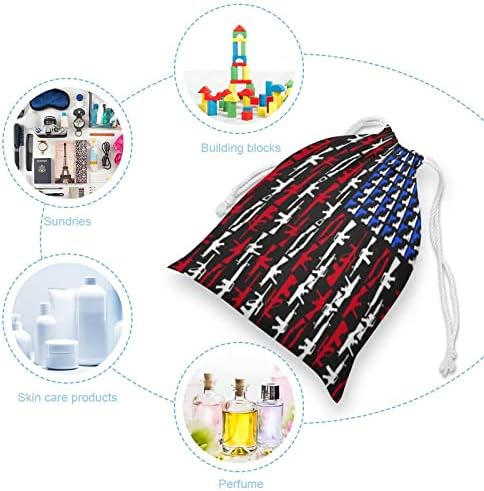 Pištolj Američka zastava tiskana slatka torba za crtanje za pohranu Travel Makeup torbice Kozmetičke