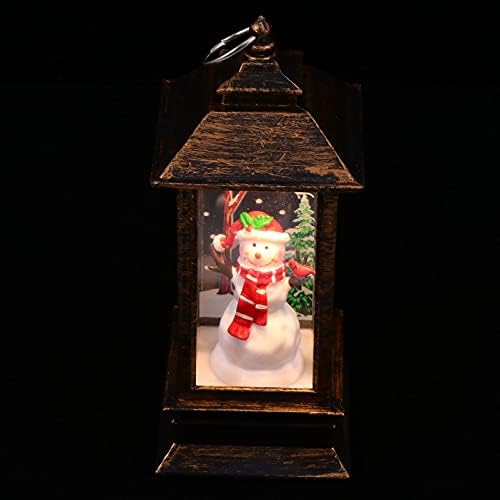 Vintage Home Decor Božićni snijeg Globe Lanterna voda blistavo Santa Claus Scene Svijetli vodeni svjetiljki