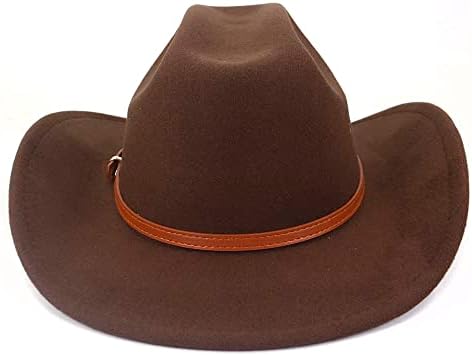 EXVVQOQO muškarci & amp; žene zapadni stil šešir širokog oboda na otvorenom Fedora šešir kauboj Cowgirl