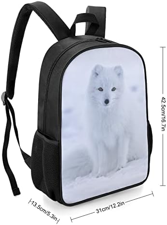 Arktička lisica u snežni modni ruksaci uzorci ispisani dnevni palački torbe za unisex
