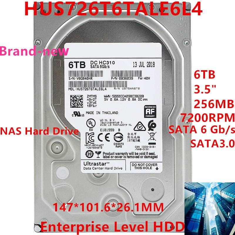 HDD za 6TB 3.5 SATA 6 Gb / s 256MB 7200RPM za interni Hard Disk za nivo preduzeća & nbsp;HDD za HUS726T6TALE6L4