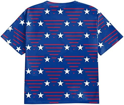Ruiruilico Muške patriotske majice Amerika Zastava Summer Ležerne prilike Ležerne prilike Slobodni fit Graphic