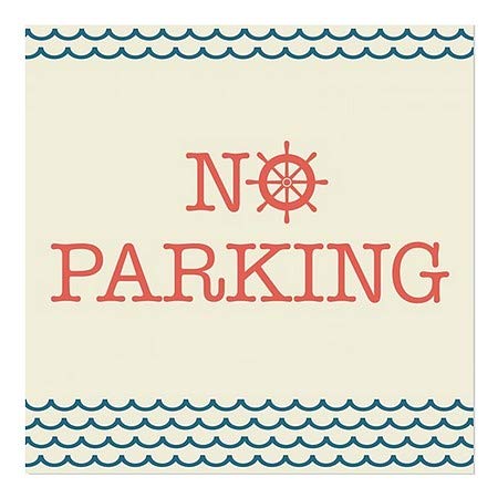CGsignLab | Nema parkinga -Nautičnog vala prozor Cling | 12 x12