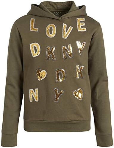 DKNY dukserica za djevojčice-lagana dukserica od pulovera od flisa