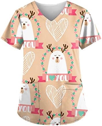 Valentines Dnevne košulje Žene Ljetne vrhove Vrhovi odmora Y2K Odjeća Grafički teži Personalizirani