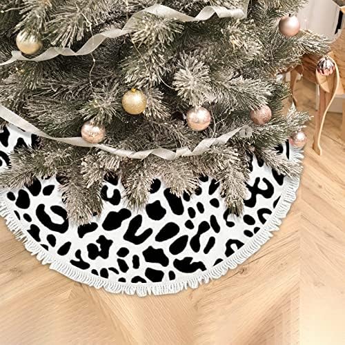 Xollar Xmas Tree suknje velikog 48 Leopard uzorak kože, unutarnji božićni ukrasi za božićne