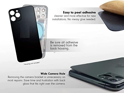 ABUSVEX Original Back Glass zamjena za iPhone 13 Pro Max svi nosači sa unaprijed instaliranim ljepilom