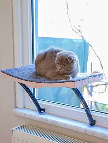 Krevet za mačke za prozor i zid, terasa za mačke sa usisnim čašama, viseća mreža za mačke, nosivost